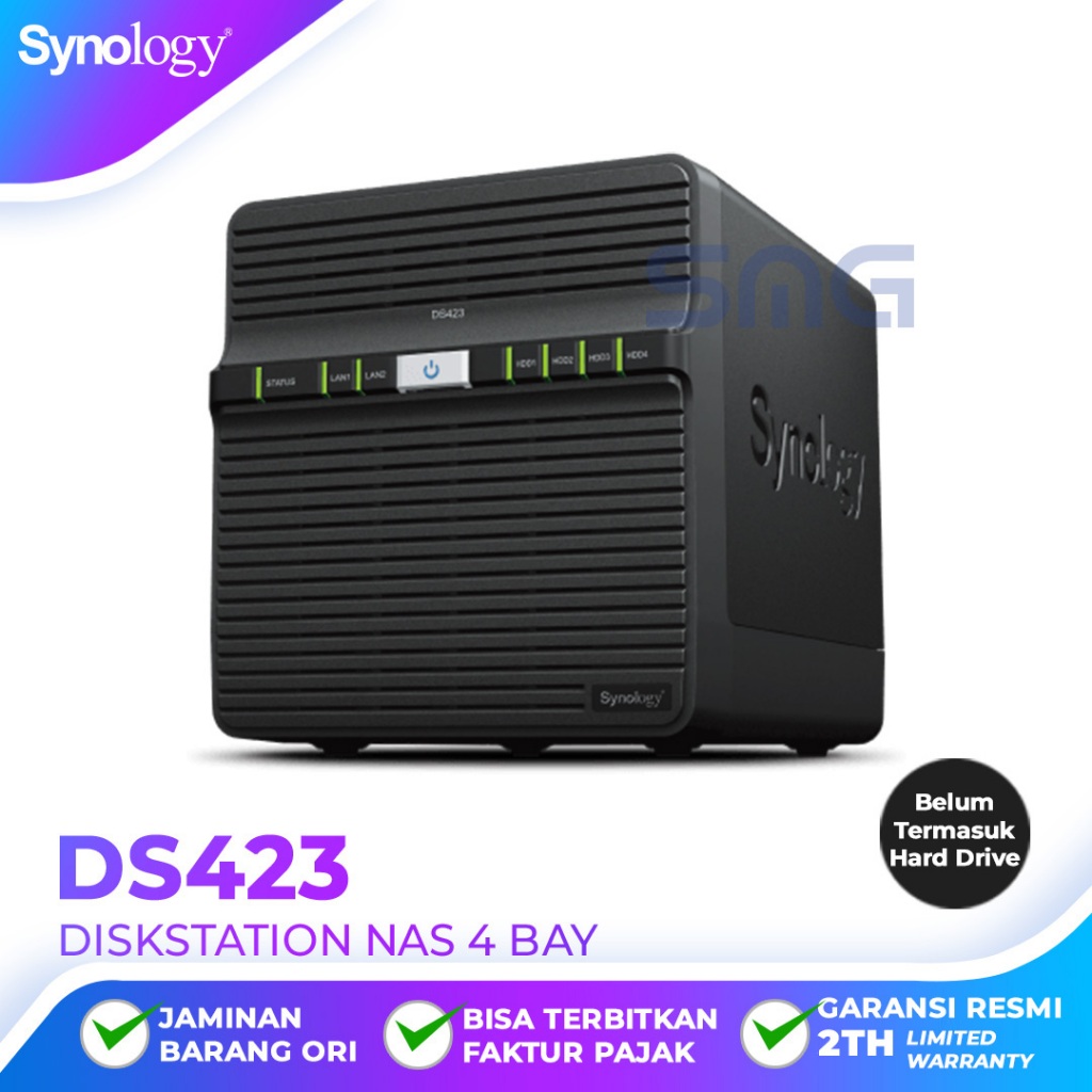 Jual Synology DS423 Diskstation NAS 4 Bay 4-core 1.7 GHz, 2GB DDR4 ...