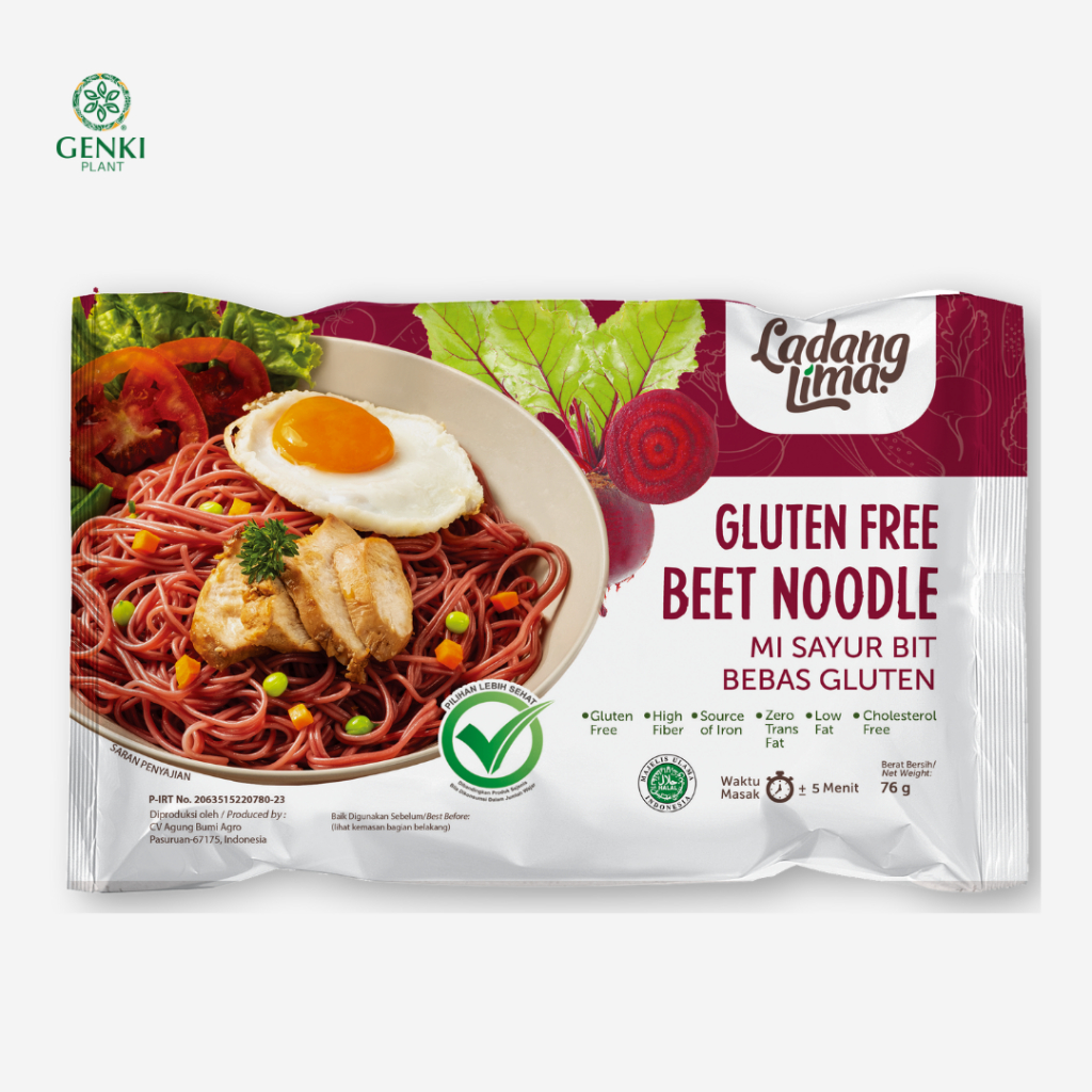 Jual Ladang Lima Veggie Noodle Gluten Free (Beet) 76 g Shopee Indonesia