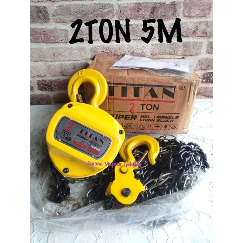 Jual Titan 2t 5m Chain Block Blok Takel Katrol Kerekan 2 Ton X 5 Meter