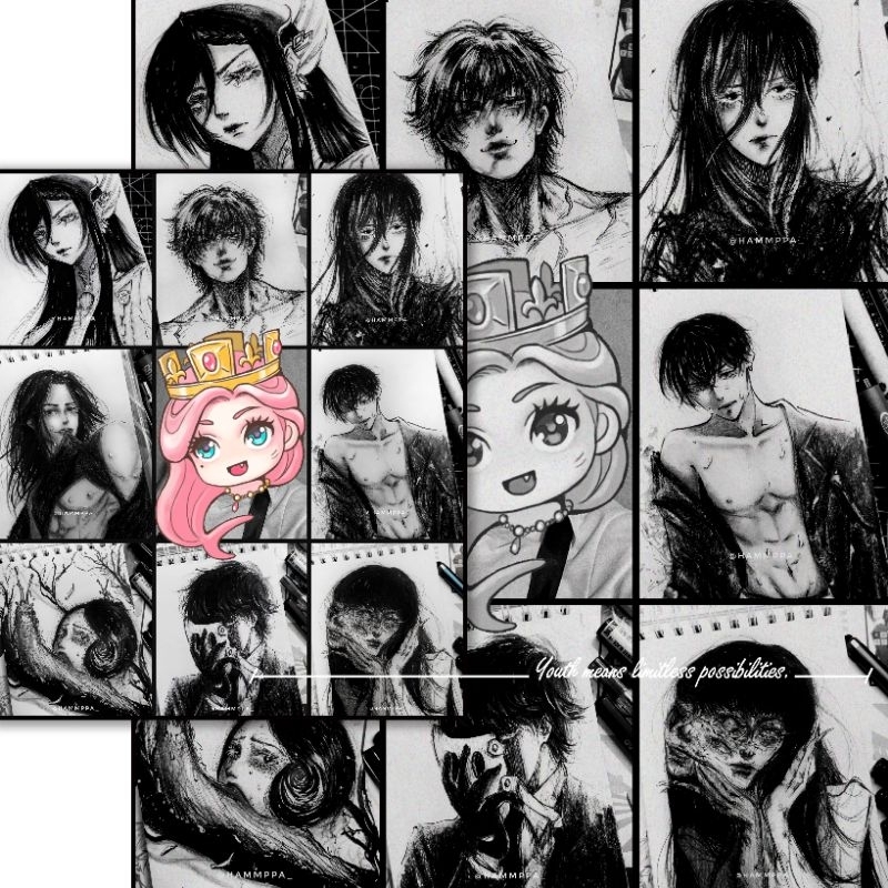 Jual GAMBAR SKETSA ANIME HITAM PUTIH | Shopee Indonesia