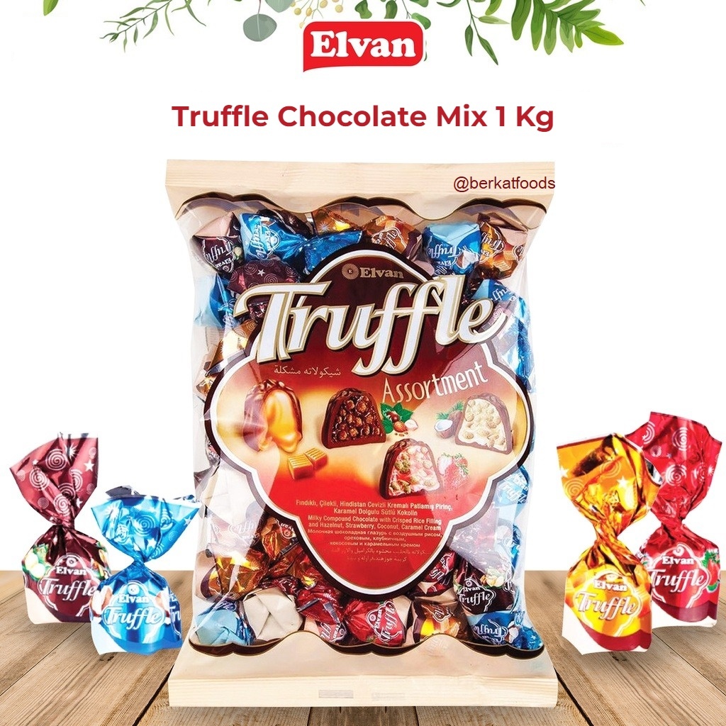 Jual Truffle Chocolate Assortment 1 Kg Turkey Elvan Coklat Turki Arab Mix Rasa 1kg Shopee 2744