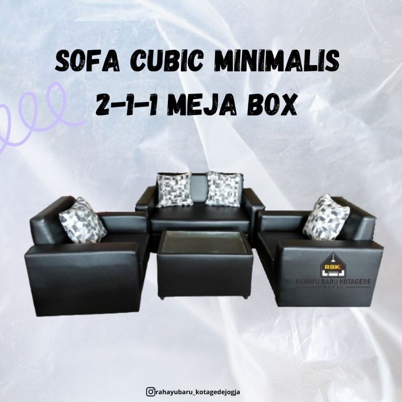 Jual Sofa Cubic Minimalis 211 + Meja Box Sofa Minimalis Oscar Jogja ...