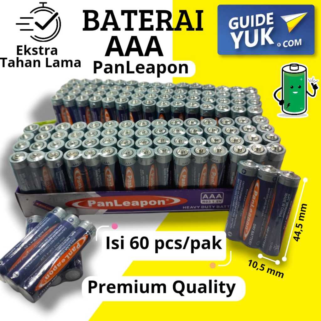 Jual Baterai AAA ( 60pcs ) Dan AA (60pcs) 1.5V/ A3 Batere - Baterai ...