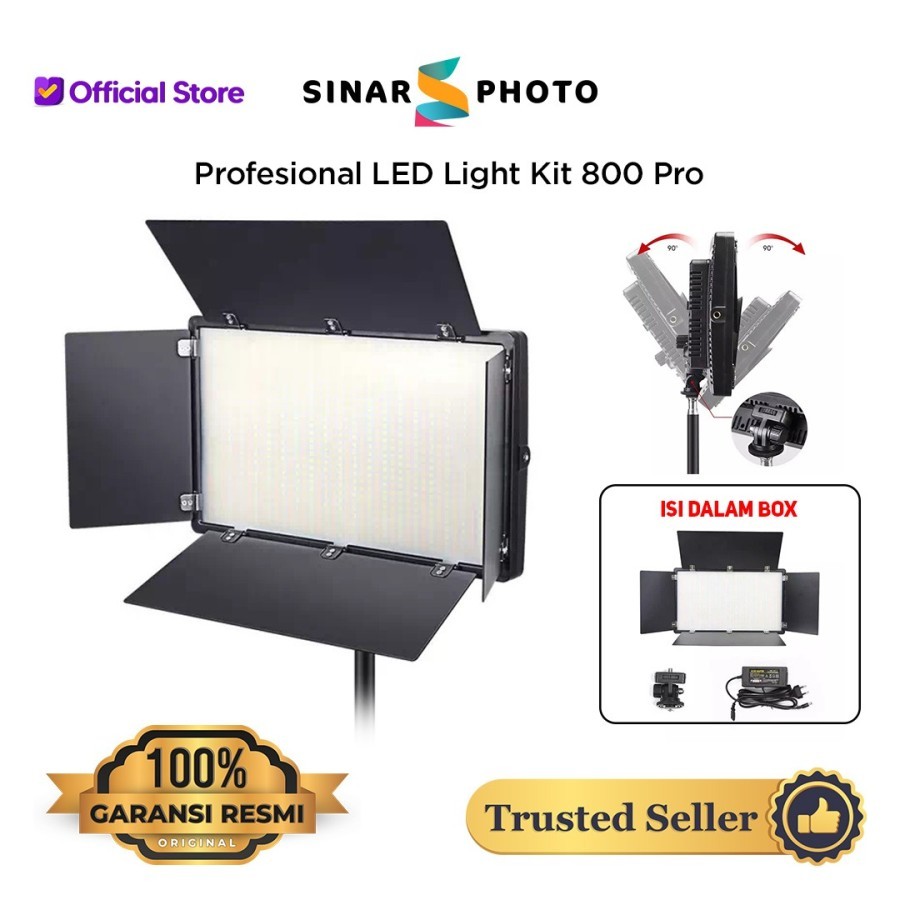 Jual Professional Photo & Video LED Light Kit Pro LED 800 U800 ...