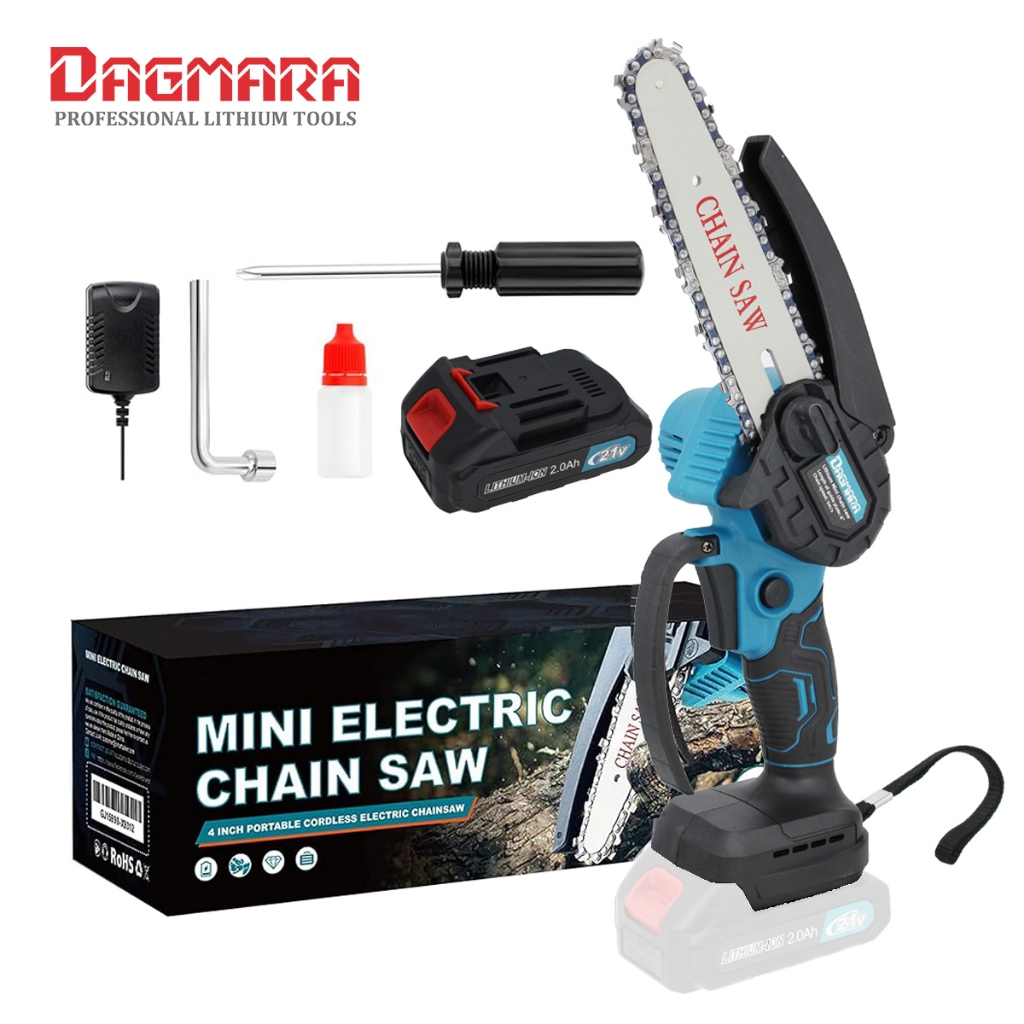 Jual Dagmara Mini Chainsaw 6-Inch, Powerful Cordless Rechargeable ...