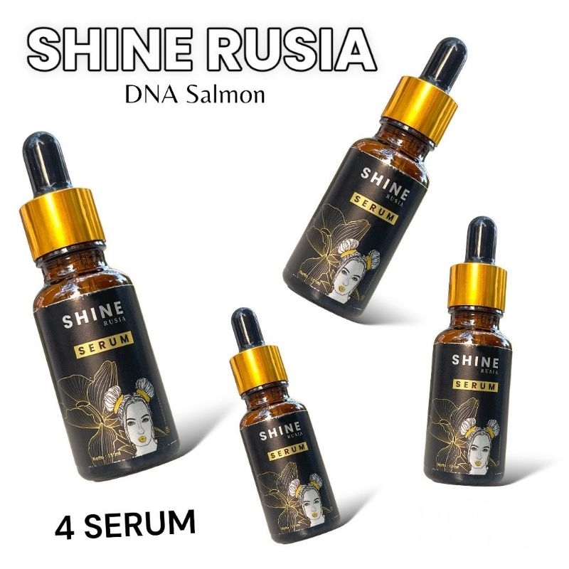 Jual 4 Botol Shine Rusia Serum DNA Salmon BPOM Special Anti Aging Untuk ...