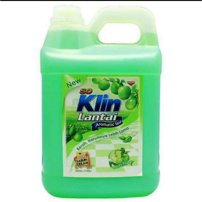 Jual SO KLIN PEMBERSIH LANTAI APPLE - LAVENDER - 4 LITER JERIGEN ...