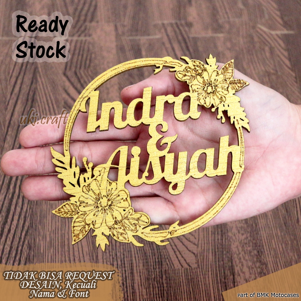 Jual Kayu Custom Nama Bingkai Daun Bunga Ukiran Kayu Bulat Nama Daun ...