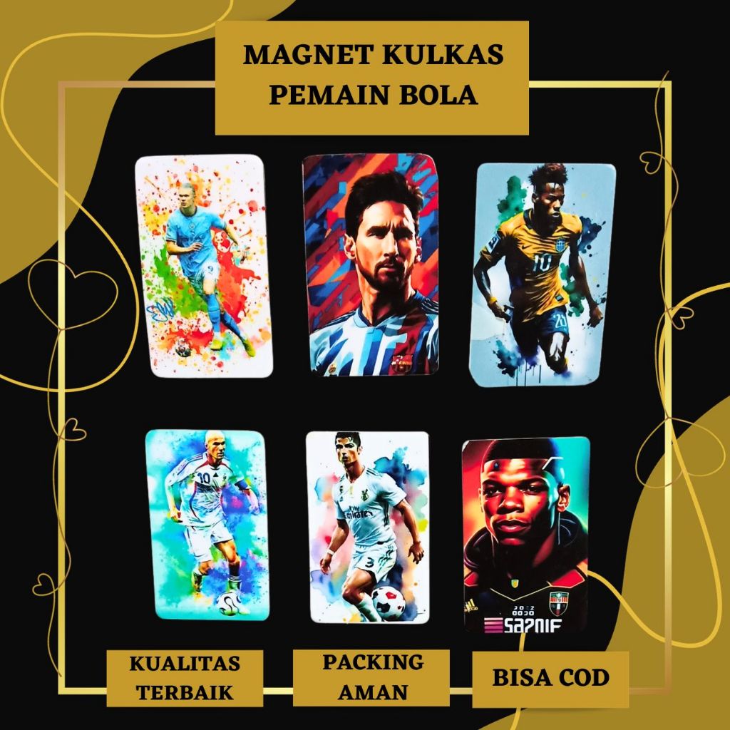 Jual Magnet Kulkas PVC Pemain Bola Football Player Lionel Messi ...