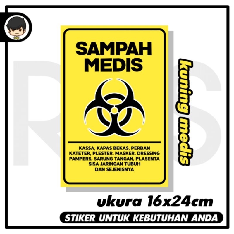 Jual stiker label sampah rumah sakit dan klinik kesehatan sticker ...