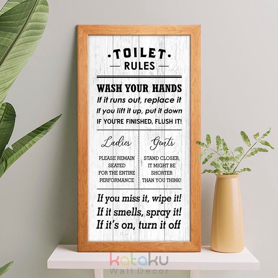 Jual Hiasan Dinding Toilet Rules Wall Decor Pajangan Dinding Kamar ...