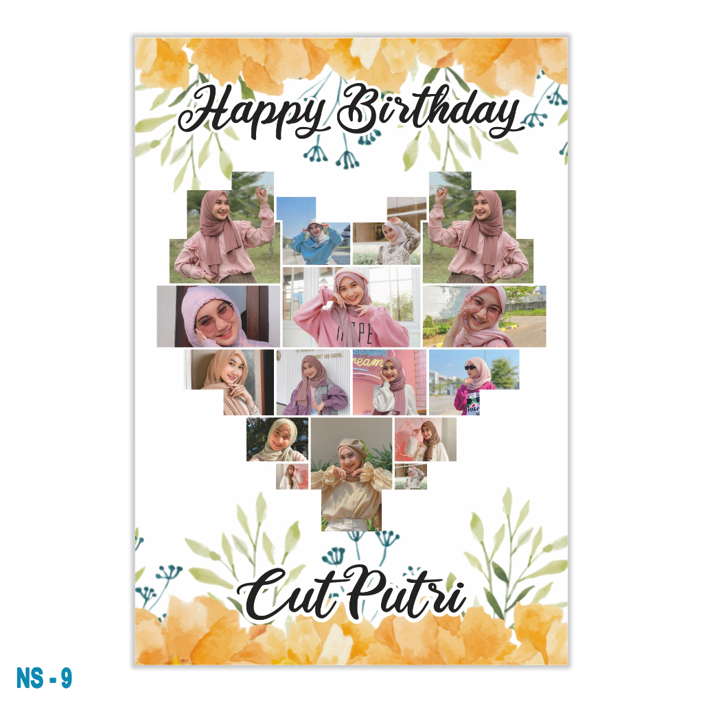 Jual Hadiah Ulang Tahun Foto Mozaik Love Bingkai Foto A4 11R Foto