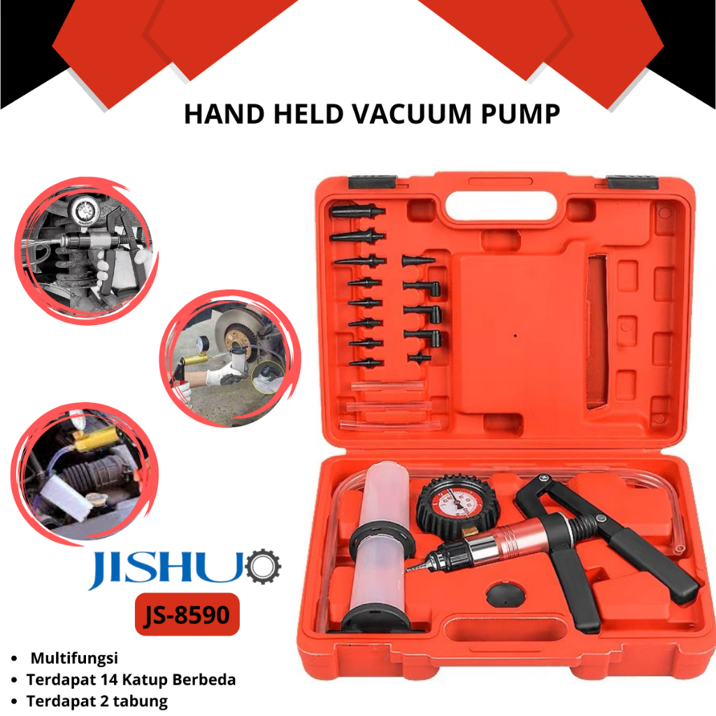 Jual JISHUO [COD] HAND HELD VACUUM PUMP TESTER BRAKE BLEEDER KIT JS
