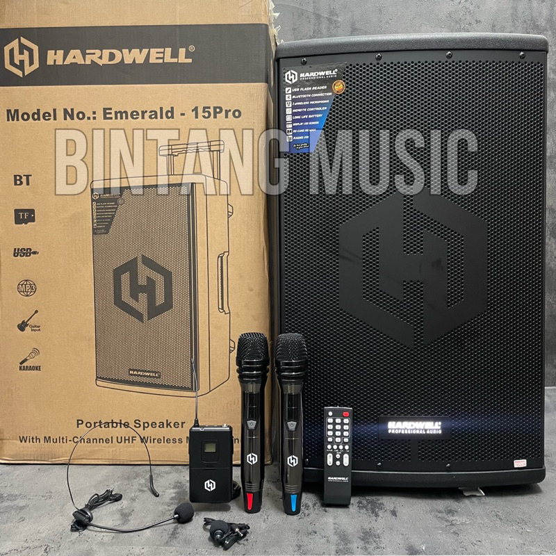 Jual Speaker Portable Hardwell Emerald Pro Original Inch Shopee