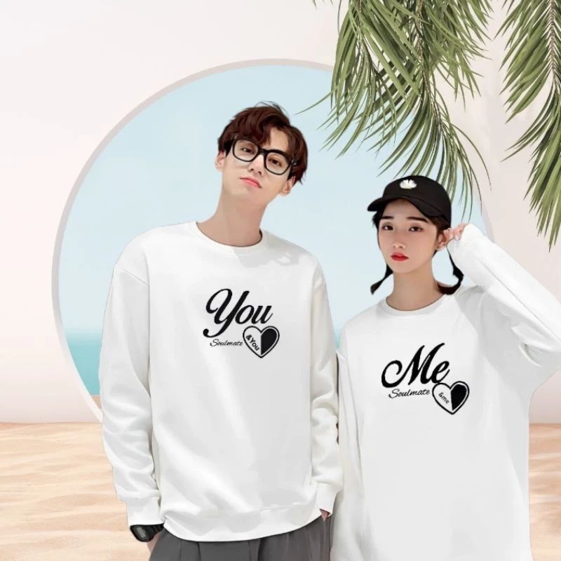 Jual BAJU KAOS DISTRO COUPLE MOTIF YOU ME / BAJU PASANGAN PACAR LENGAN ...