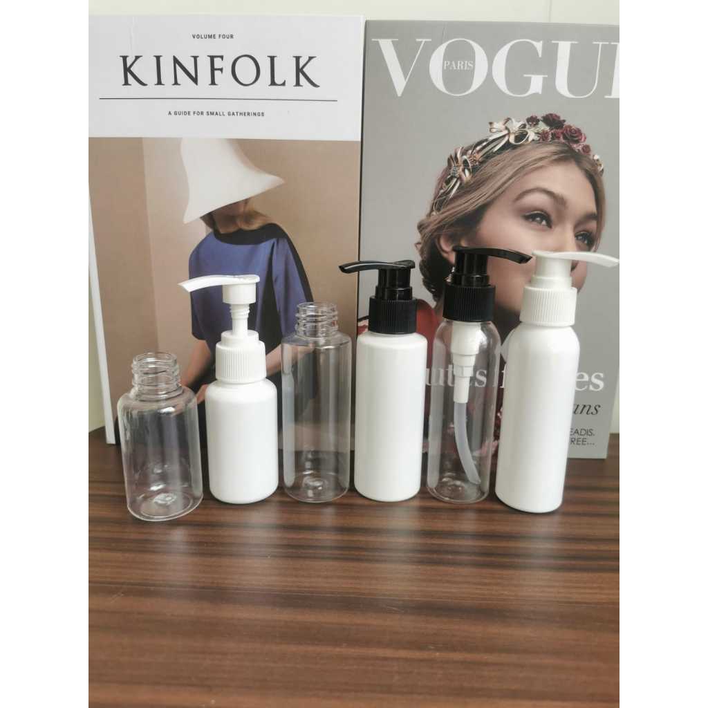 Jual GRATIS PACKING - Botol PUMP 70 ml 70ml Tabular 100 ml 100ml bening ...