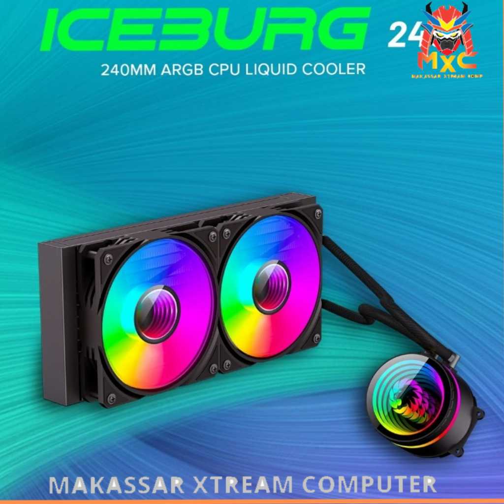 Jual COOLER LIQUID CPU GAMEMAX ICEBURG 240 INFINITY ARGB AIO WATER COOLING Shopee Indonesia