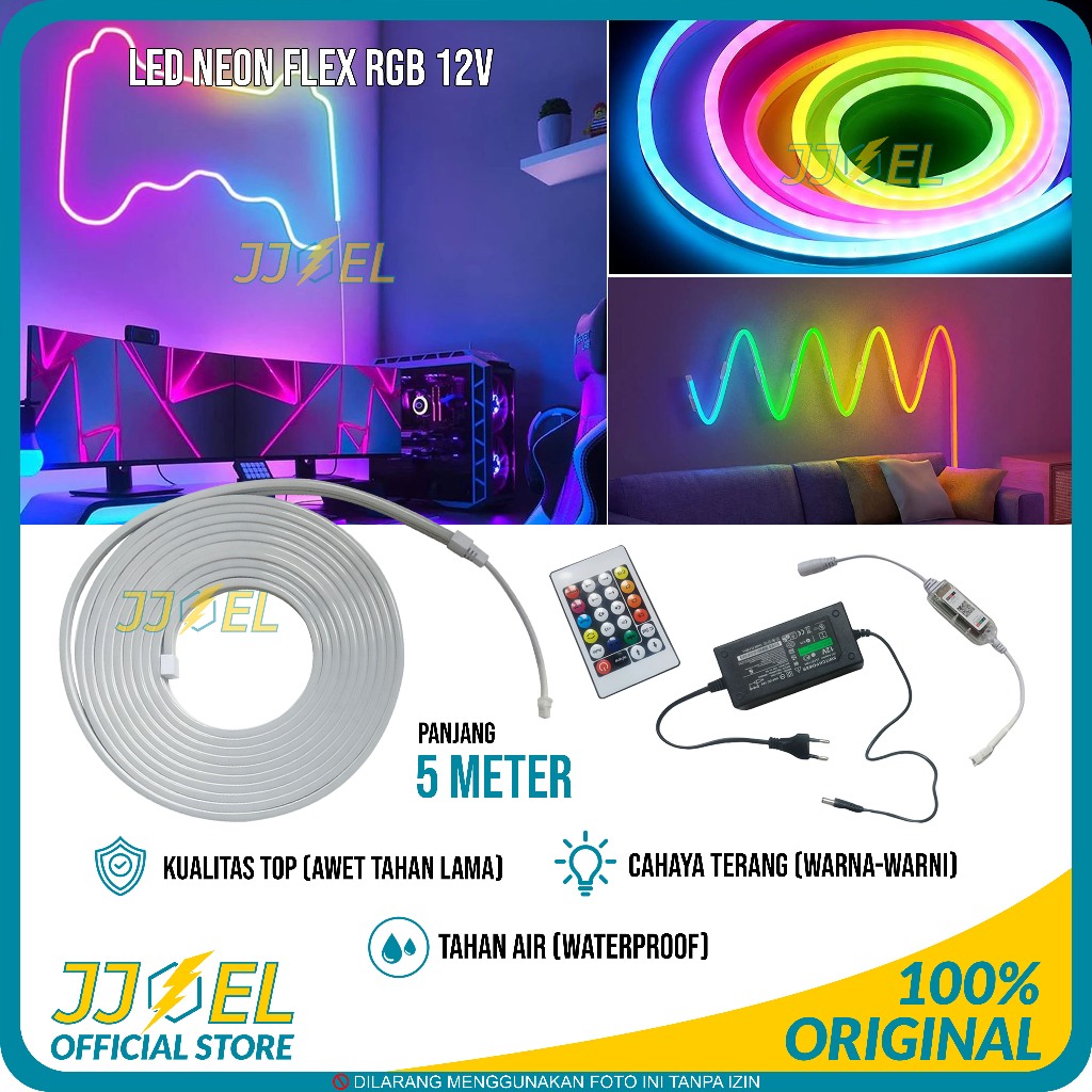 Jual Lampu Neon Flex Led Strip Rgb Ws2811 12v 12volt 5m 5meter Ip65 1