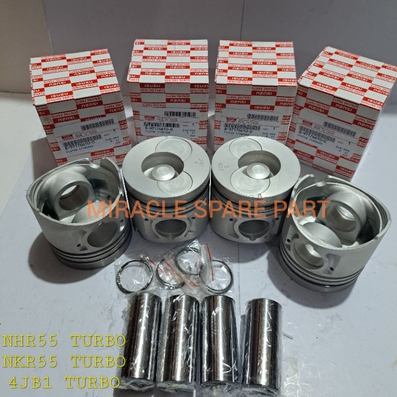 Jual Piston Assy Isuzu ELF NHR55 NKR55 Turbo NLR55 4JB1T Turbo (Pin ...