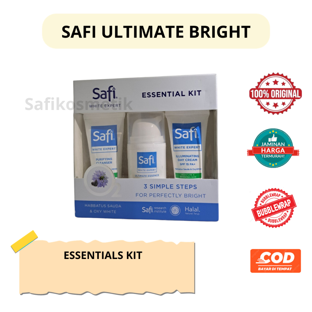 Jual Safi White Expert Essential Kit 3 PCS |Purrifying Cleanser ...