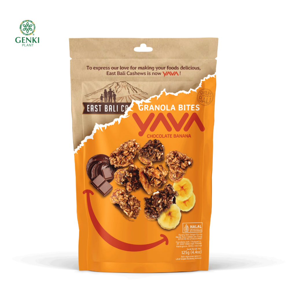 Jual Yava Granola Bites Chocolate Banana (East Bali Cashews) 125 g Shopee Indonesia