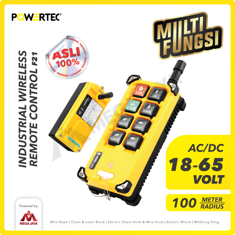 Jual POWERTEC Wireless Remote Control 18V-65V Hoist Crane | Shopee ...