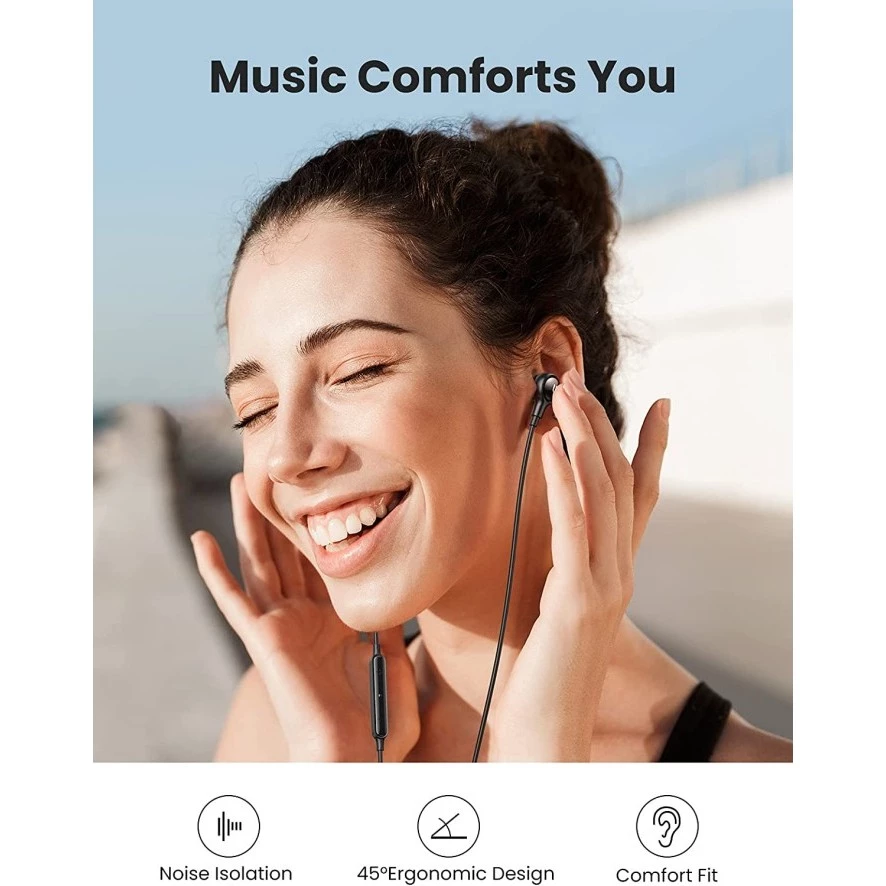 UGREEN Headset Jack 3.5mm In-Ear Stereo Bass Earphone Open Mic