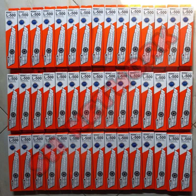 Jual Kenko L-500 Cutter Besar 1 dus isi 12pcs | Shopee Indonesia