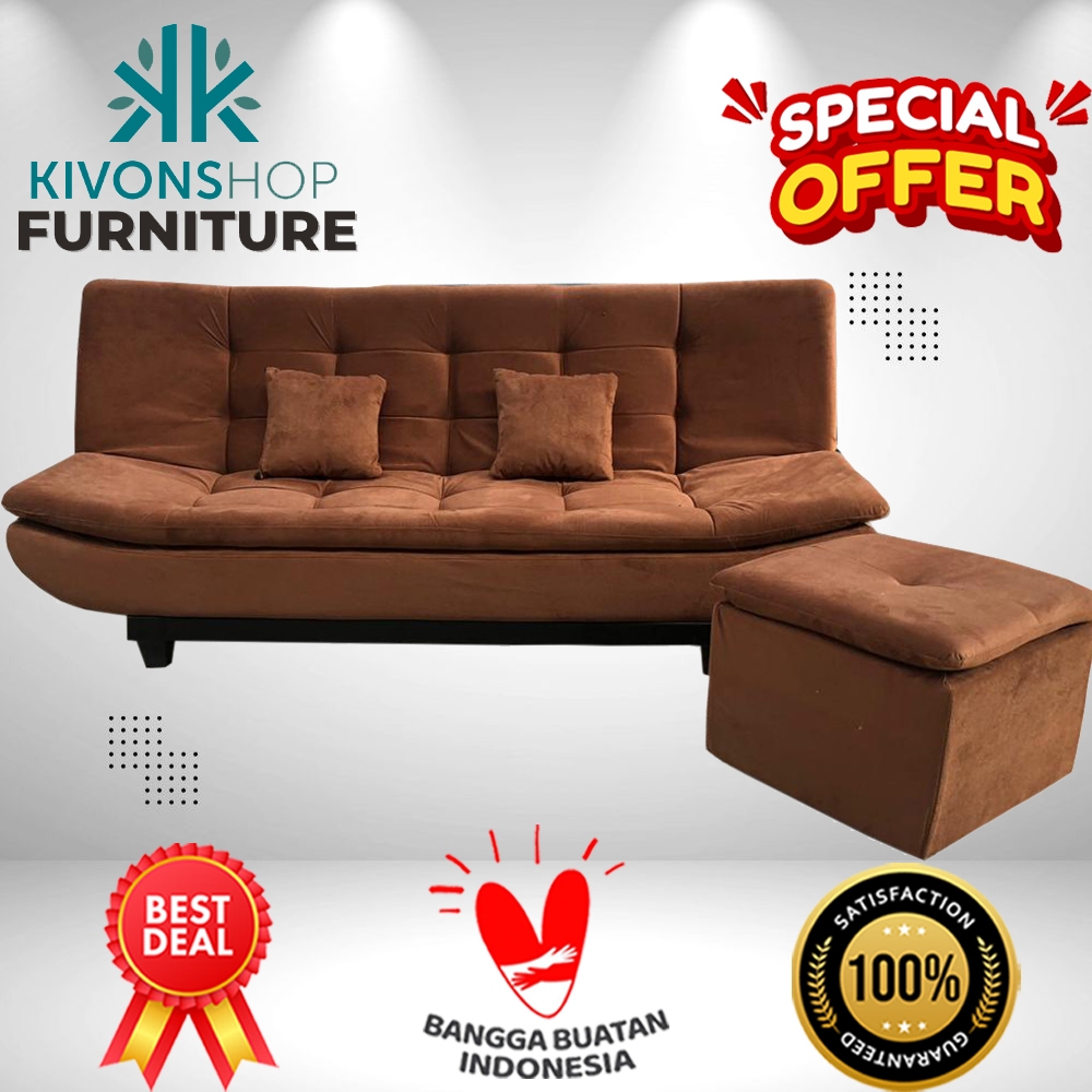 Jual PROMO SOFABED FLUSH TOP / SOFA BED PILLOW TOP BLUDRU SUPER NYAMAN