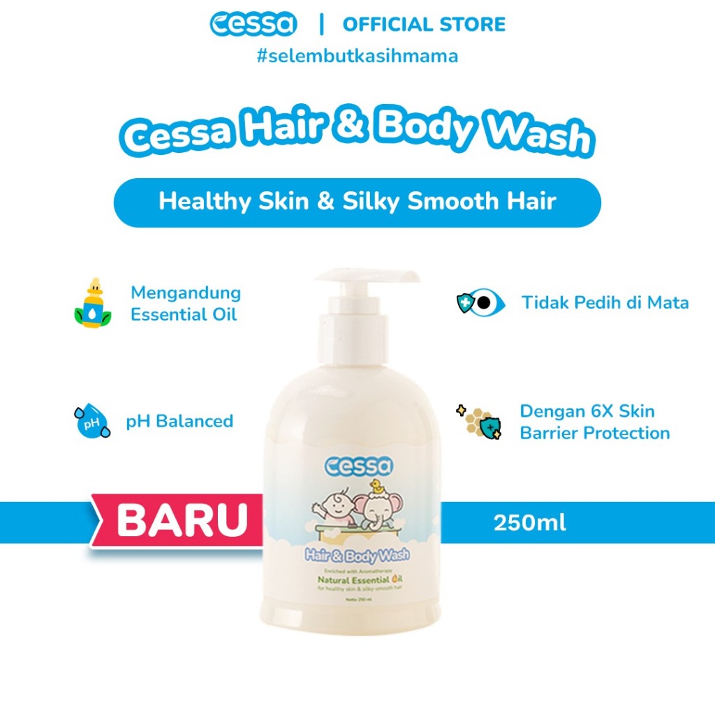 Jual Cessa Hair & Body Wash Healthy Skin & Silky Smooth Hair 250 Ml Shopee Indonesia