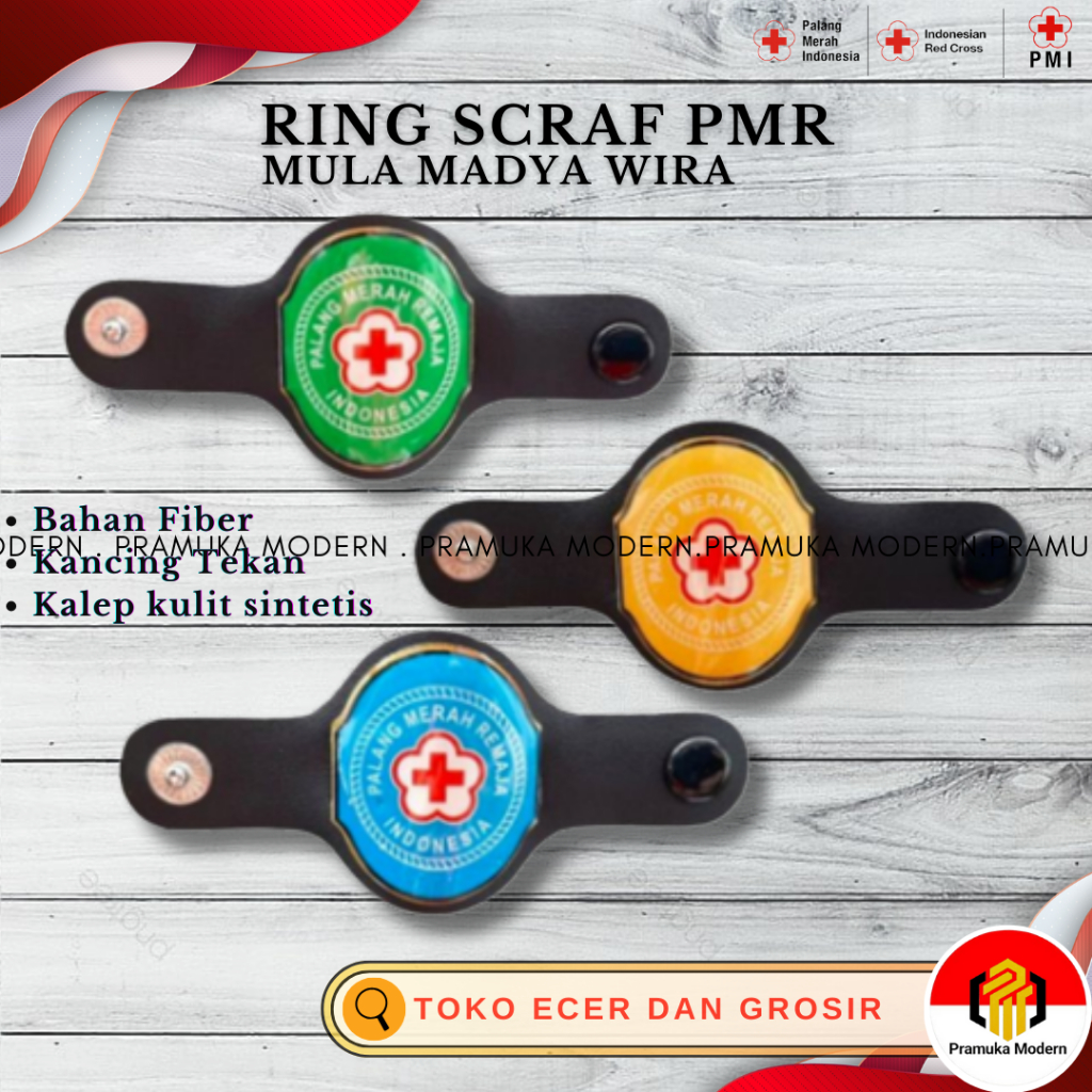 Jual Ring scraf PMR Mula Madya Wira Bahan Fiber kalep kancing Bijian ...
