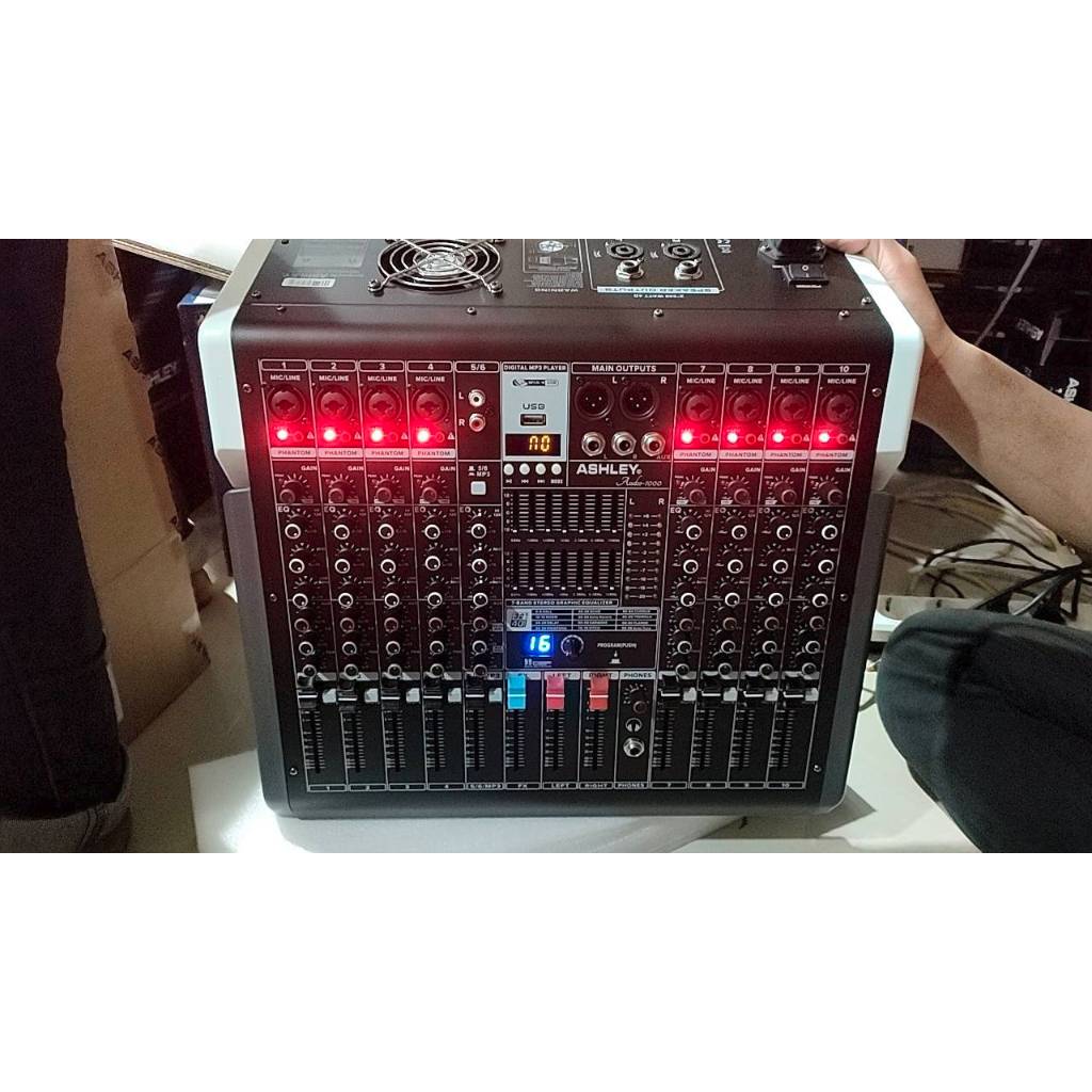 Jual POWER MIXER ASHLEY AUDIO1000 AUDIO 1000 10 CHANNEL ORIGINAL