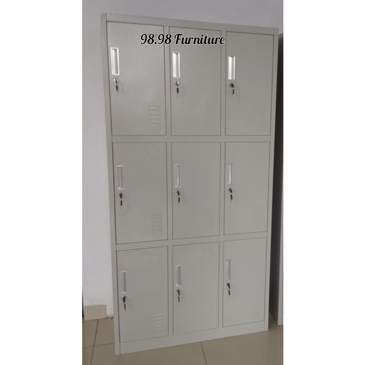 Jual Lemari Locker Arsip 9 Pintu 3 Kolom | Rak Buku Besi | Medan ...