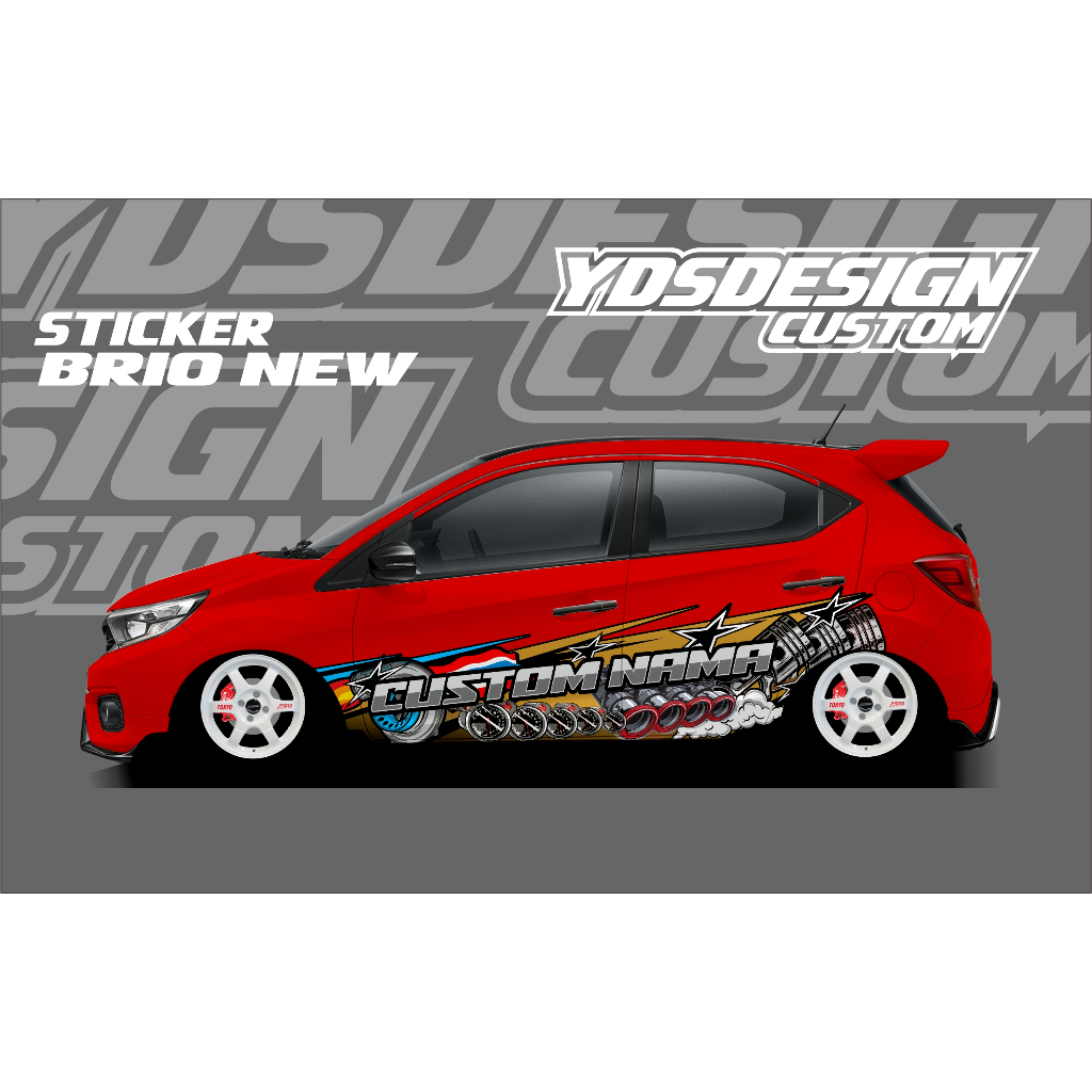 Jual STICKER THAILOK BRIO NEW, YARIS, JAZZ, DLL / STIKER MOBIL MOTI ...