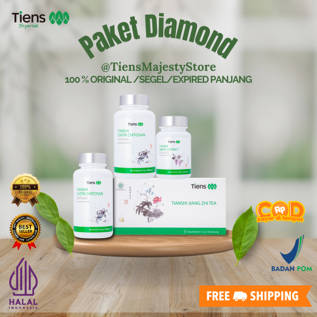Jual Paket Diamond | Pelangsing Badan Tiens Original | Teh & Chitin