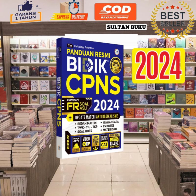 Jual BUKU BIDIK CPNS 2024 TERBARU DAN TERLENGKAP BUKU CPNS 2024 TES