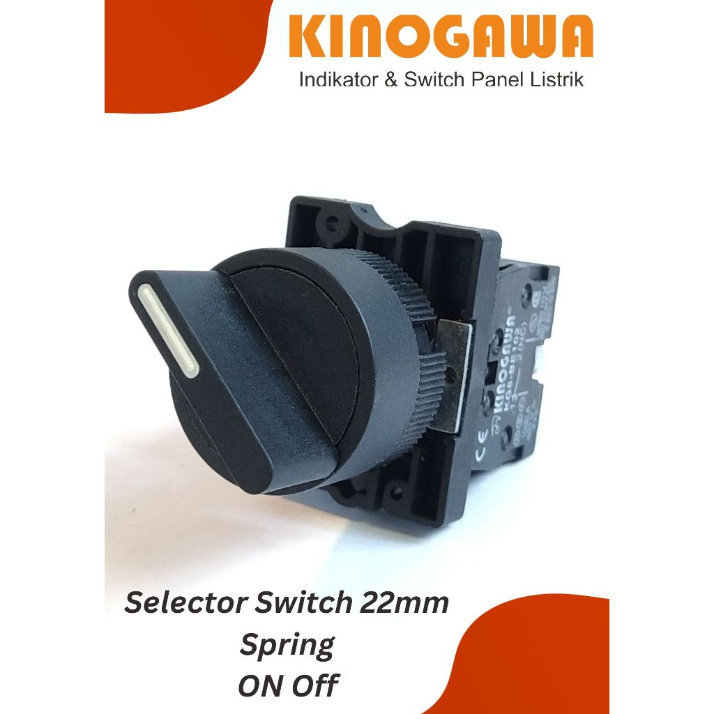 Jual KINOGAWA Selector Switch XB2 22mm Plastik ON-OFF Spring Return ...