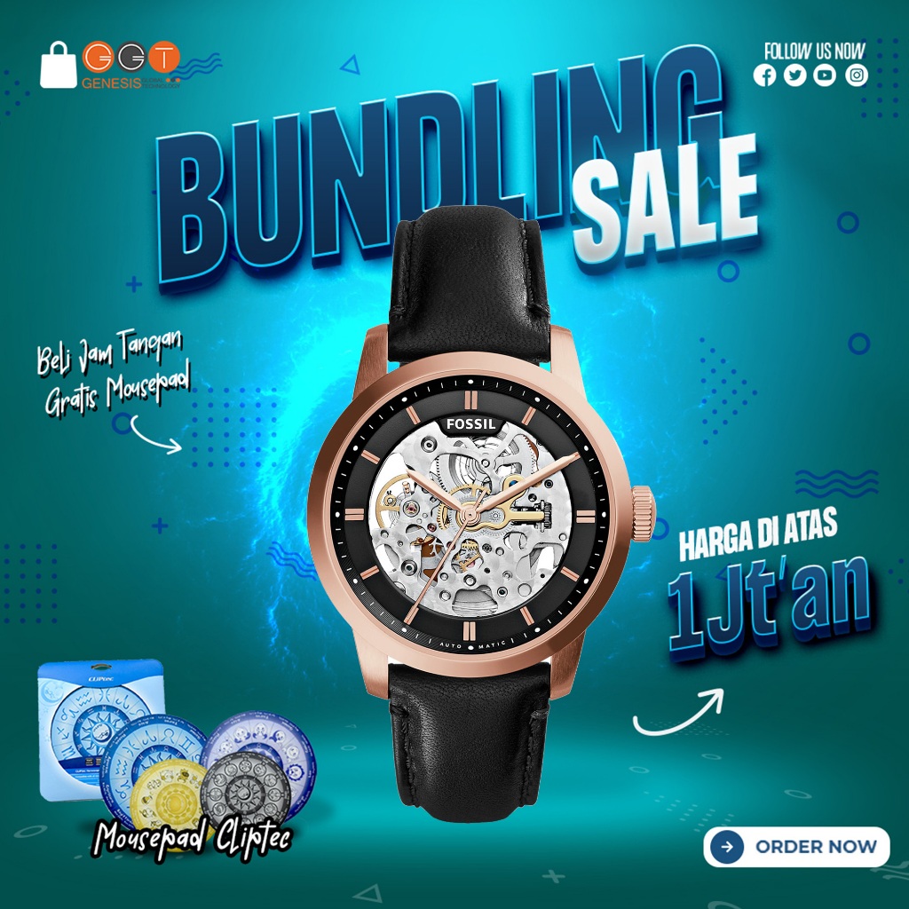 Jual [DAPATKAN HADIAH!] Jam Tangan Cowok Fossil ME3084 Tali Kulit Anti ...