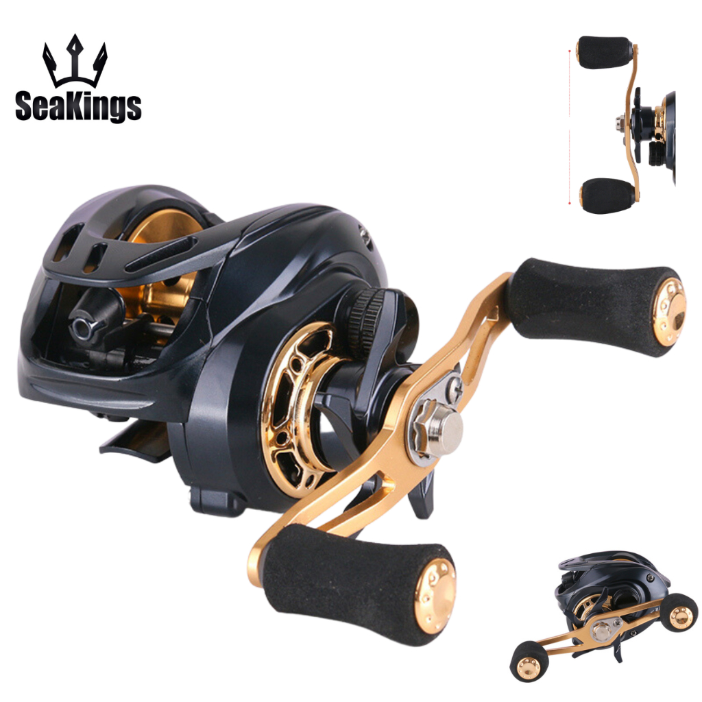 REEL BAITCASTING SEAKINGS ENMA 19+1 BB DRAG CLICKER MAX DRAG 15 KG ...