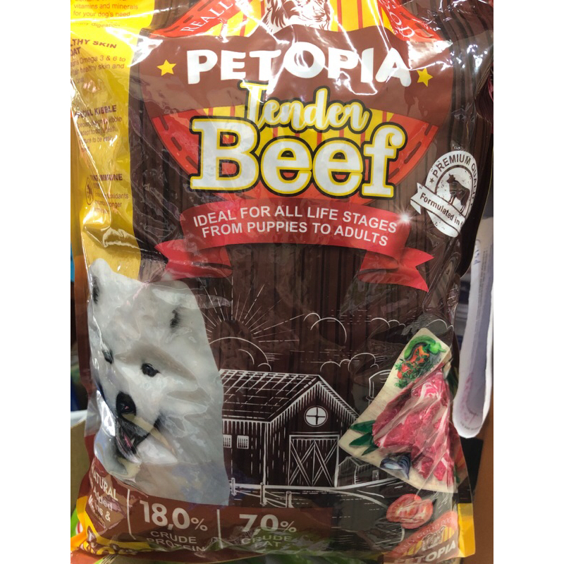 Jual Petopia Tender Beef 800gr (makanan Anjing Segala Usia) | Shopee ...