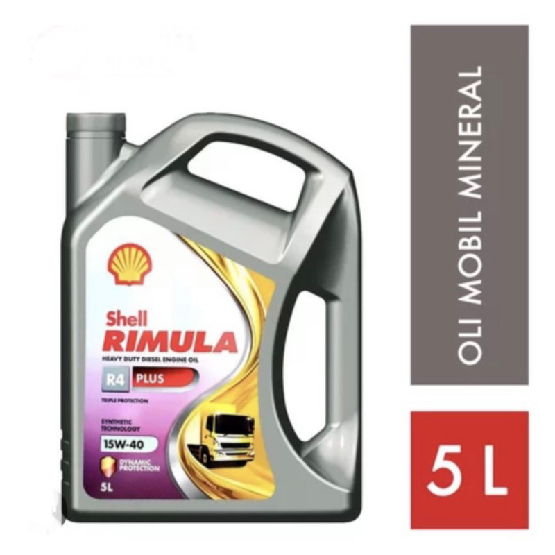 Jual Oli Shell Rimula RX4 Plus 5 Liter 15W-40 Original 100% | Shopee ...