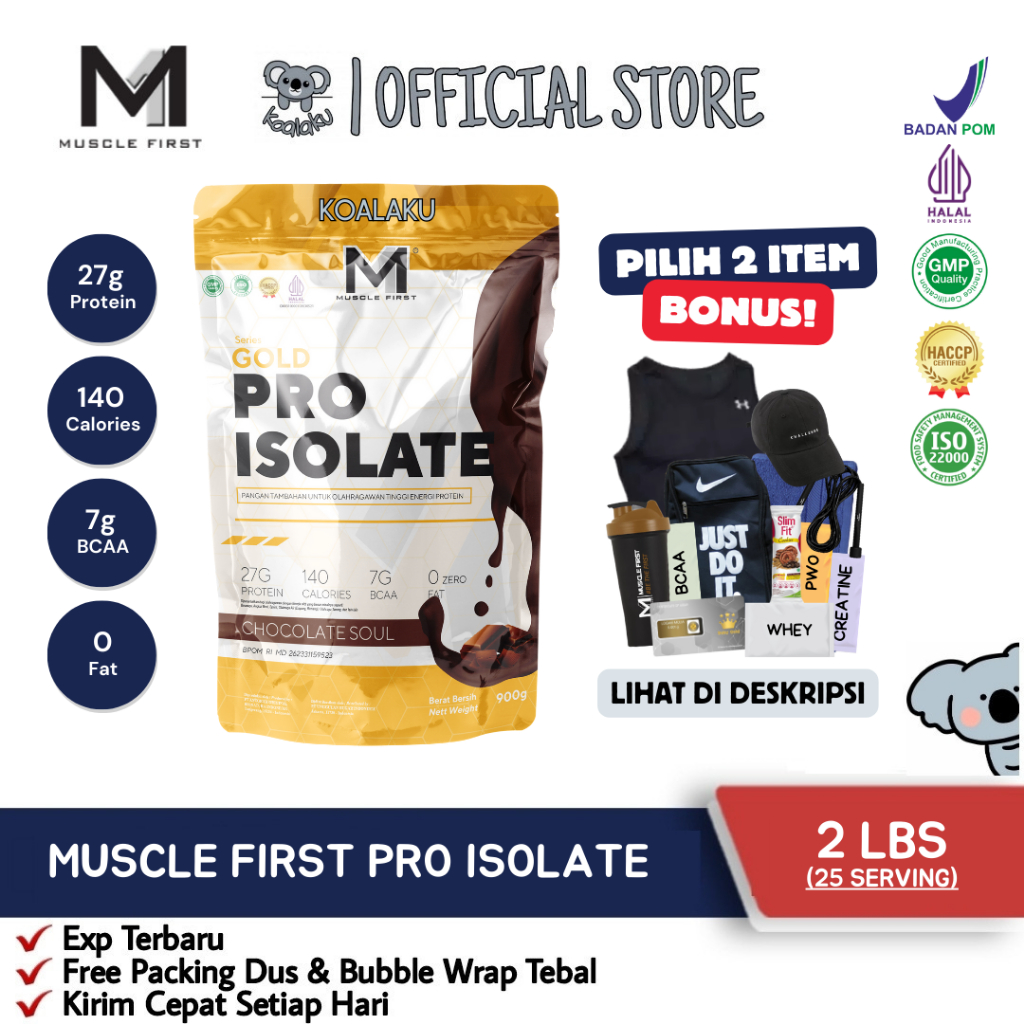 Jual Muscle First Gold Pro Isolate 2lbs 900 Gram Susu Whey Protein ...