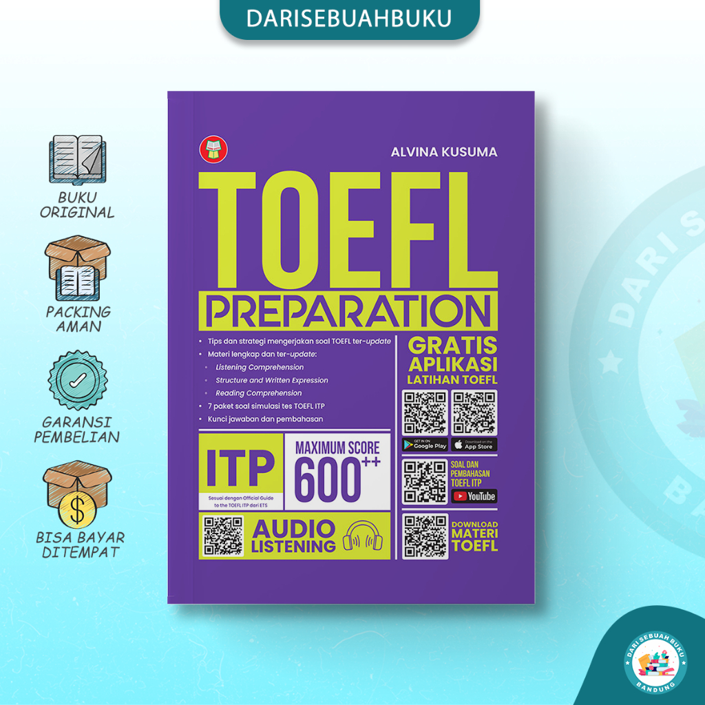 Jual Buku TOEFL PREPARATION - Bank Soal Standar ETS - Buku Latihan ...