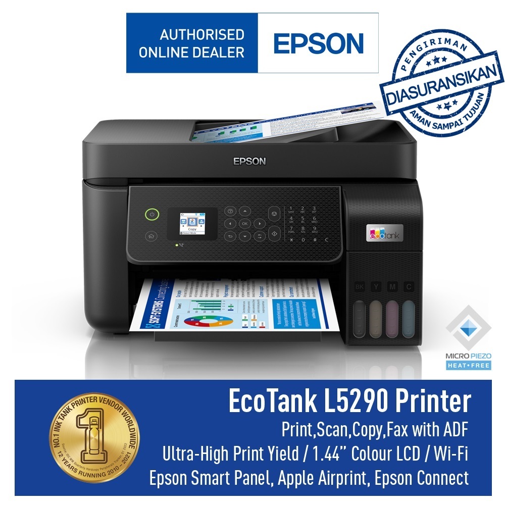 Jual Printer Epson L5290 Wi Fi All In One Ink Tank With Adf Pengganti L5190 Shopee Indonesia 6251