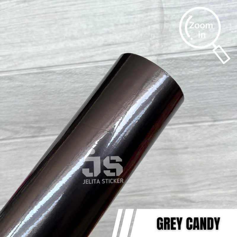 Jual Sticker Grey Mettalic Glossy / Skotlet Abu Abu Candy / Stiker Abu ...