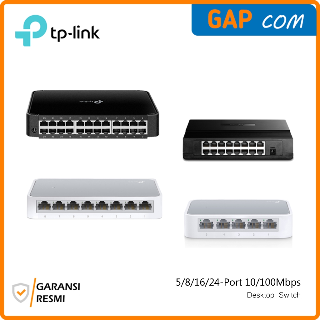 Jual TP-Link 5 Port/8 Port/16 Port/24 Port 10/100M RJ45 Desktop Switch ...
