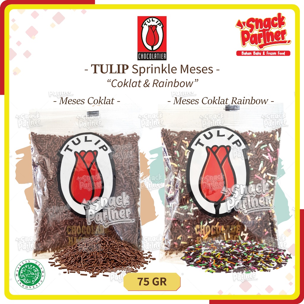 Jual TULIP MESES 75 GR LAGIE Meises / Sprinkle Coklat Rainbow