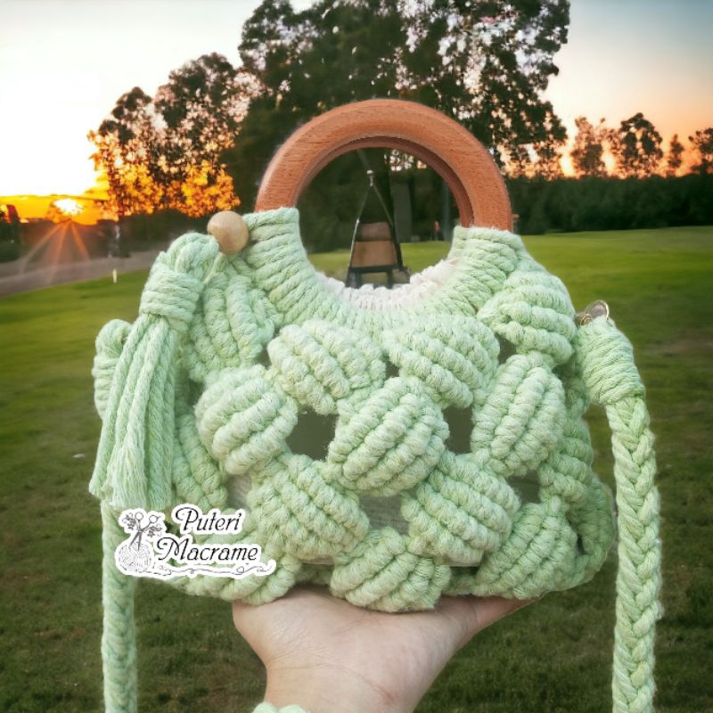 Jual Macrame Bubble Bag, Macrame Shell Bag (Puluhan Variasi Warna ...