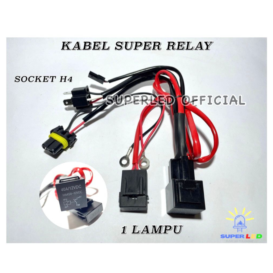 Jual Stok Baru Kabel Super Relay Set Lampu Biled Proyektor Dan Relay Socket H Input Volt A