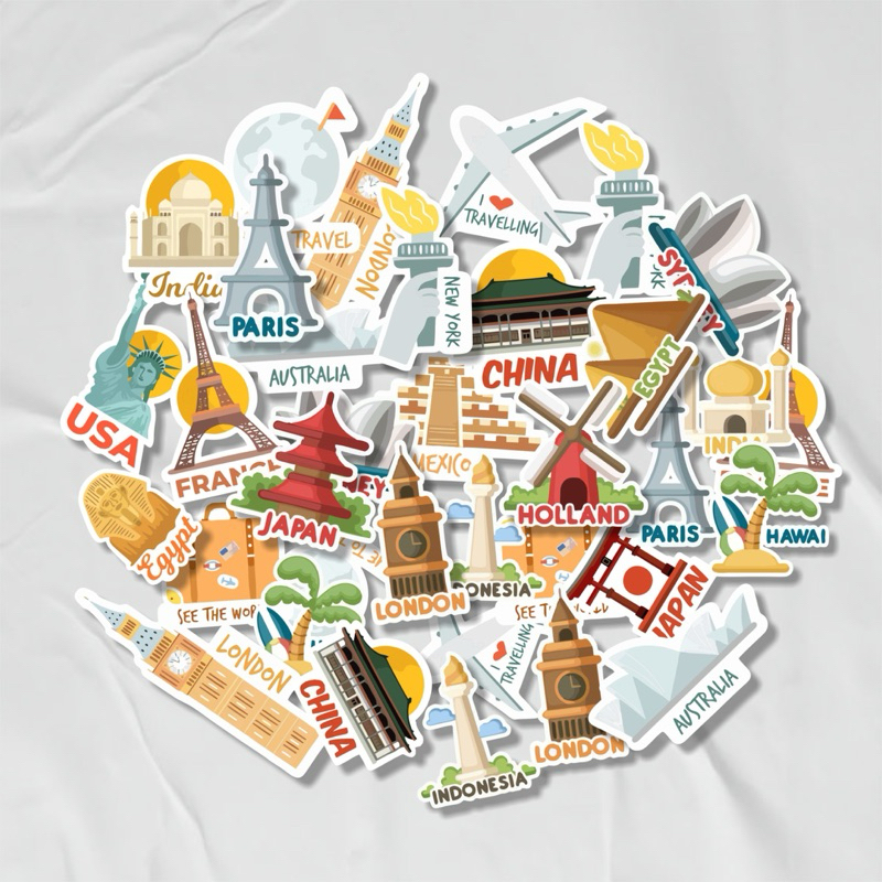 Jual STIKER NEGARA untuk scrapbook, casing hp/laptop, koper dll ...